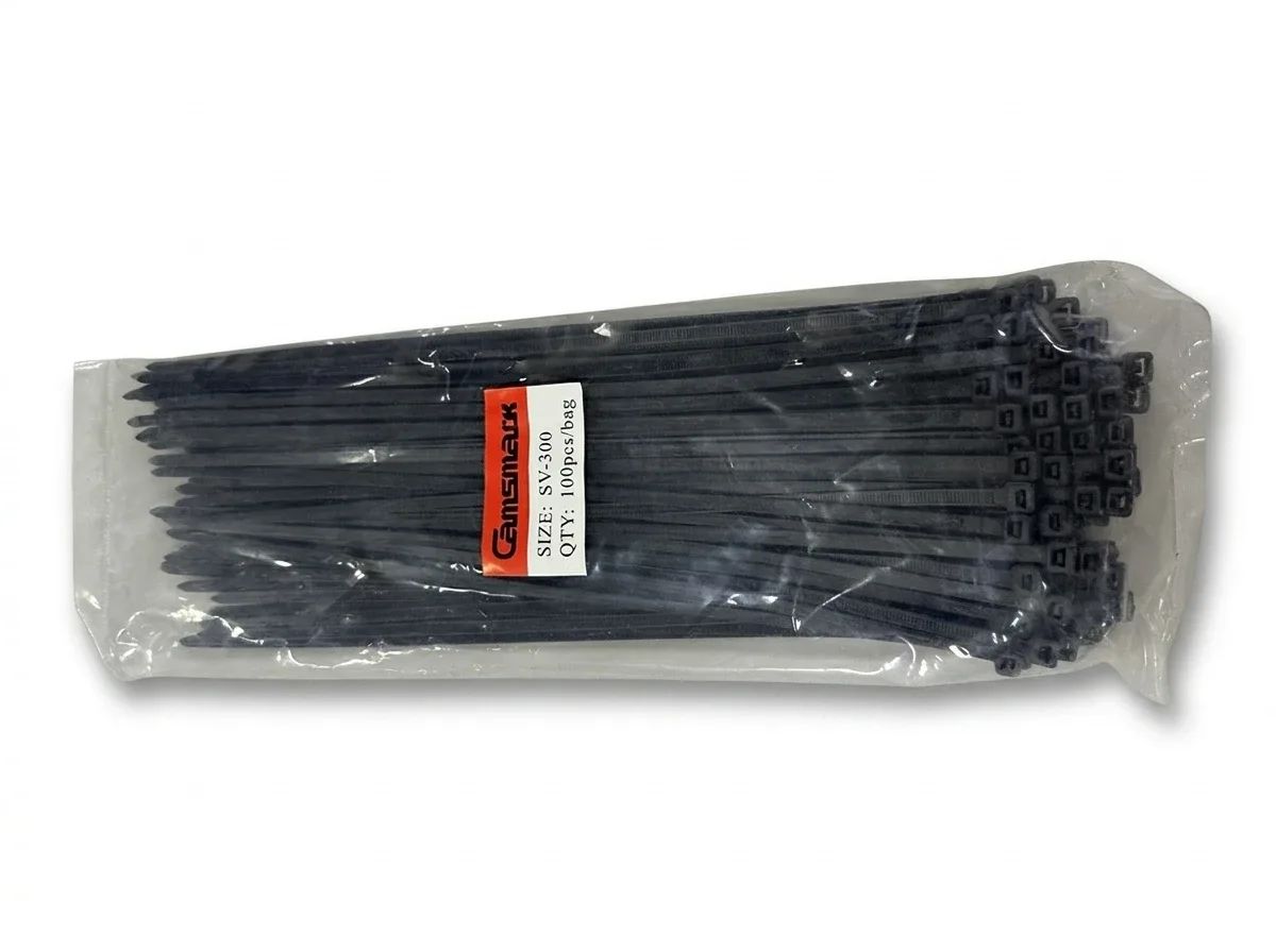 AMARRE PLASTICO NEGRO CHS-5X300 12"X4