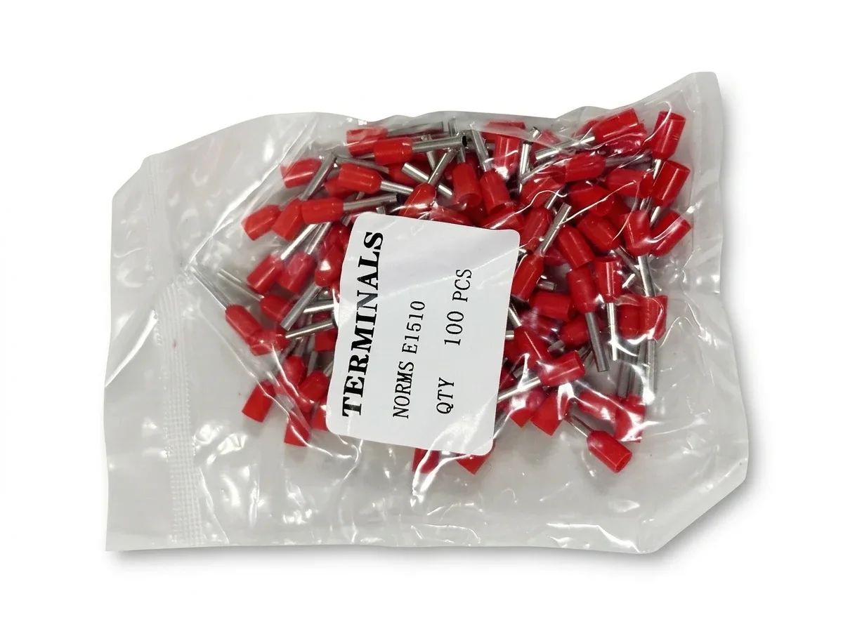 TERMINAL PIN HUECO 16AWG E1510 10mm ROJO