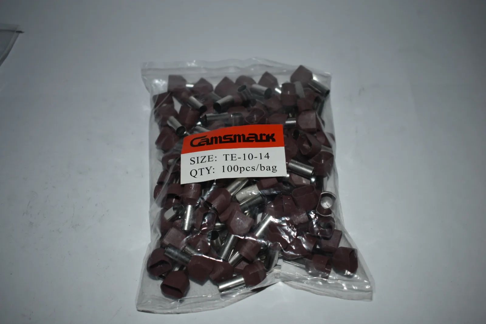 TERMINAL PIN HUECO DOBLE TE-1014 MARRON