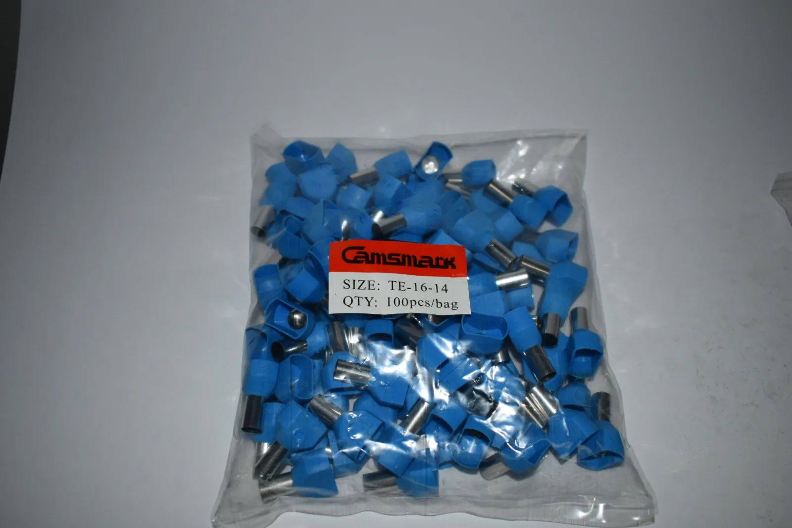 TERMINAL PIN HUECO DOBLE TE-1614 AZUL