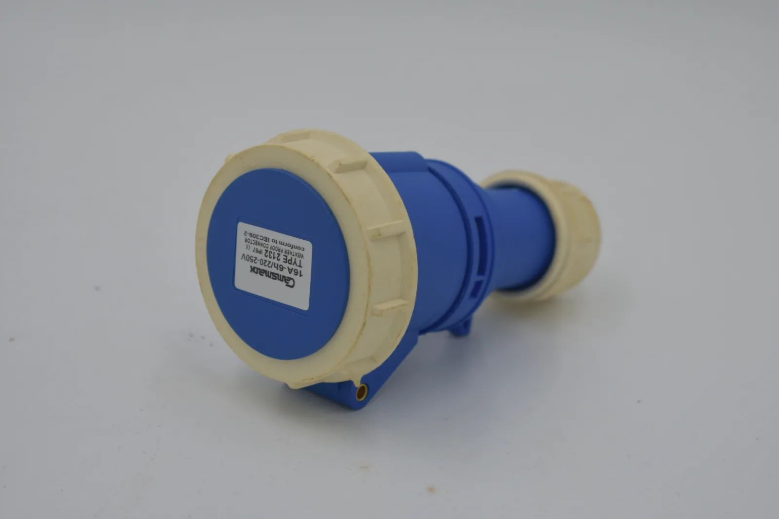 TOMA EXTEN AZUL 2132 16A 2P/3L IP67